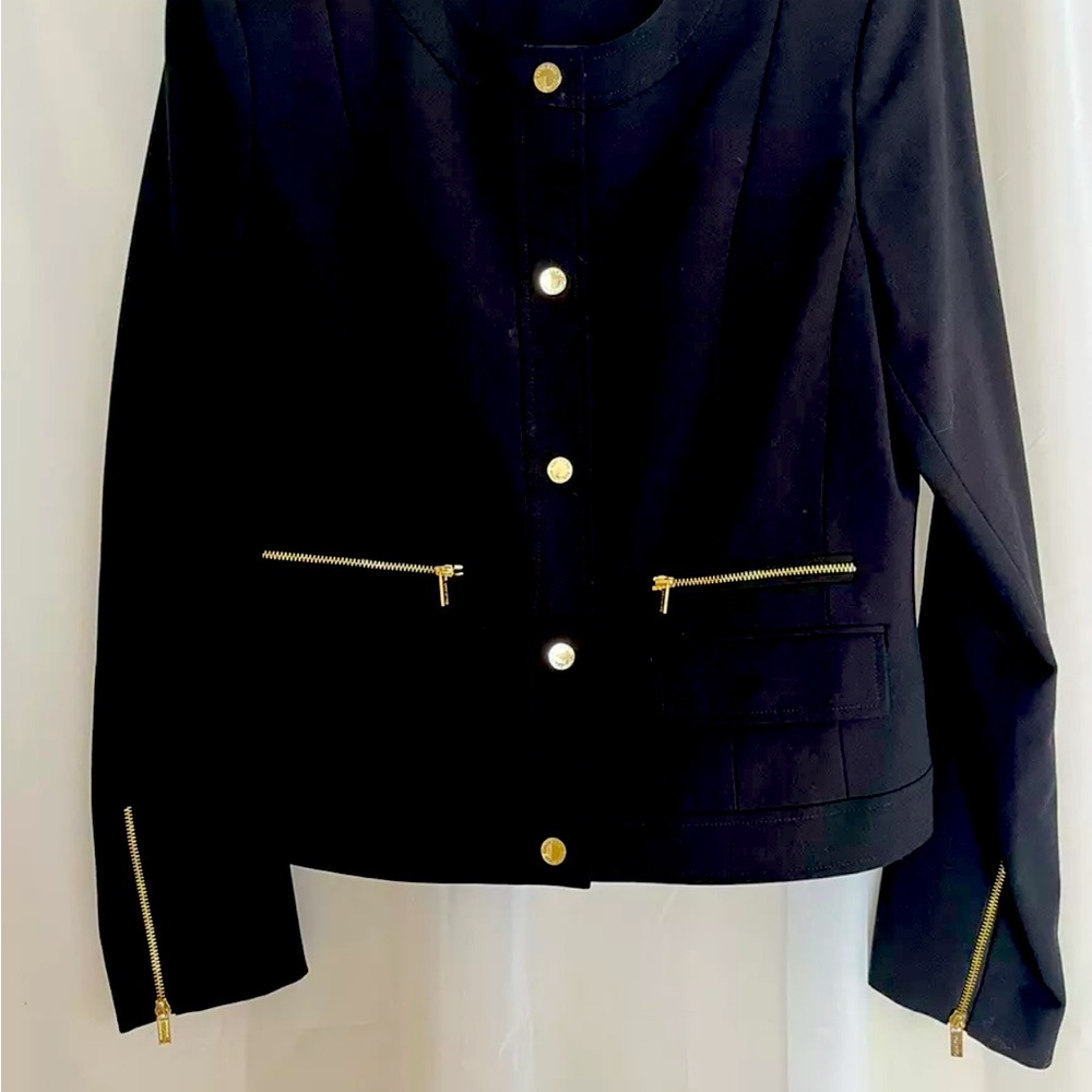 Calvin Klein Beautiful Pointe Jacket With Gold Hardware Pristine